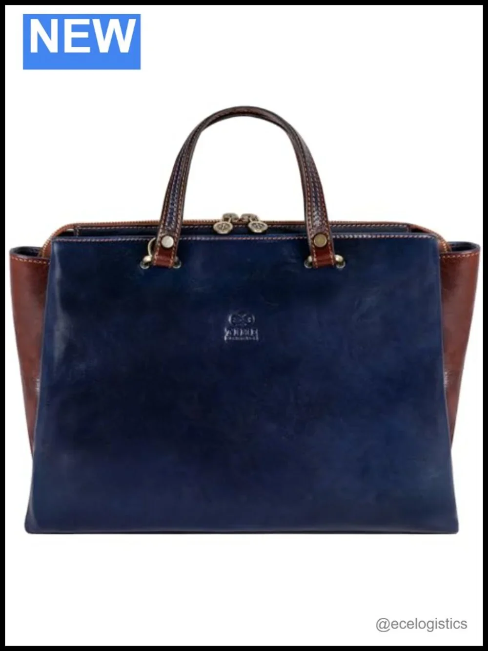 Italian Handmade Leather Top Handle Tote Bag for Women, Full Grain Cowhide Purse